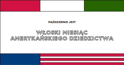 Włoski miesiąc amerykańskiego dziedzictwa white vintage-retro