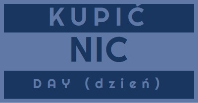 Zatrzymaj się i nie rób zakupów blue modern-bold