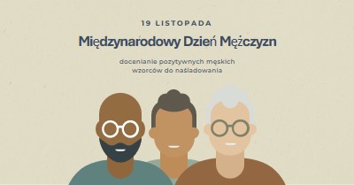 Międzynarodowy Dzień Mężczyzn gray modern-color-block