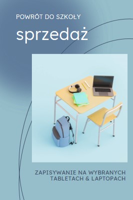 Powrót do sprzedaży w szkole blue modern-simple