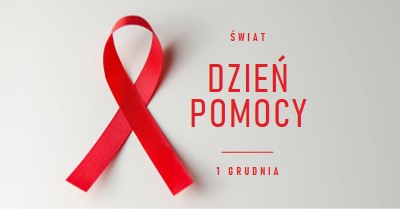 Świadomość AIDS gray modern-simple