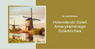 Holenderski Dzień Amerykańskiego Dziedzictwa brown modern-simple