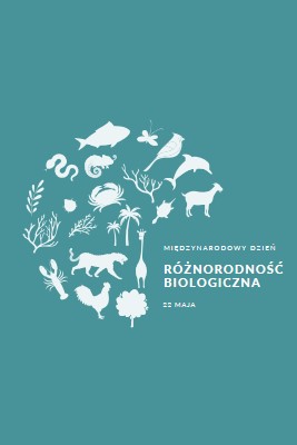 Świętuj Światowy Dzień Różnorodności Biologicznej blue modern-simple