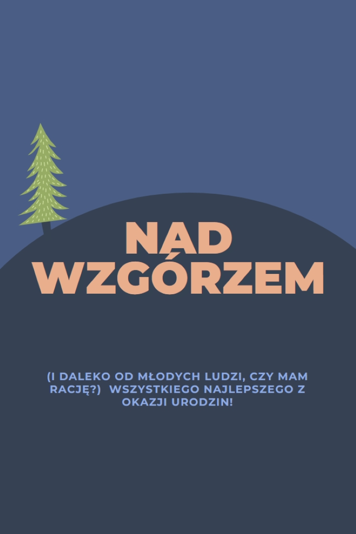 Ponad wzgórzem blue modern-bold