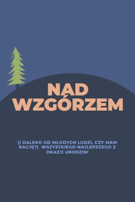 Ponad wzgórzem blue modern-bold