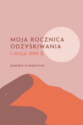 Moja rocznica odzyskiwania pink organic-boho