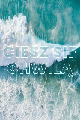 Ciesz się chwilą blue modern-simple