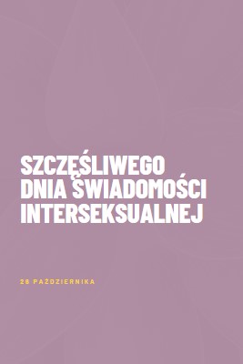 Happy Intersex Awareness Day purple modern-bold