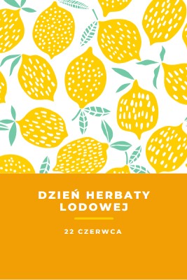 Życiowe cytryny przeznaczone są na mrożoną herbatę orange whimsical-color-block