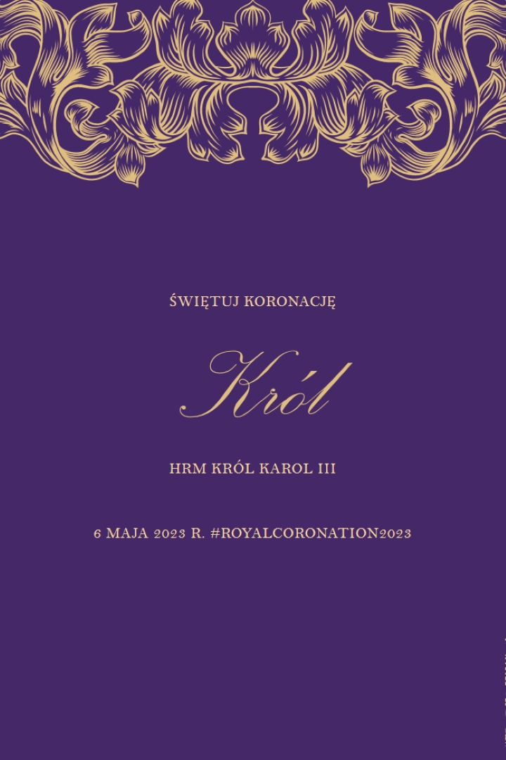 Koronacja pasuje do króla purple modern-simple