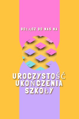 Dołącz do uroczystości ukończenia szkoły yellow whimsical-color-block