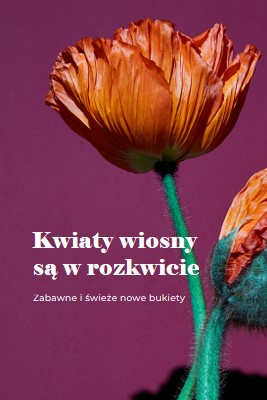 Świeże kwiaty purple modern-simple