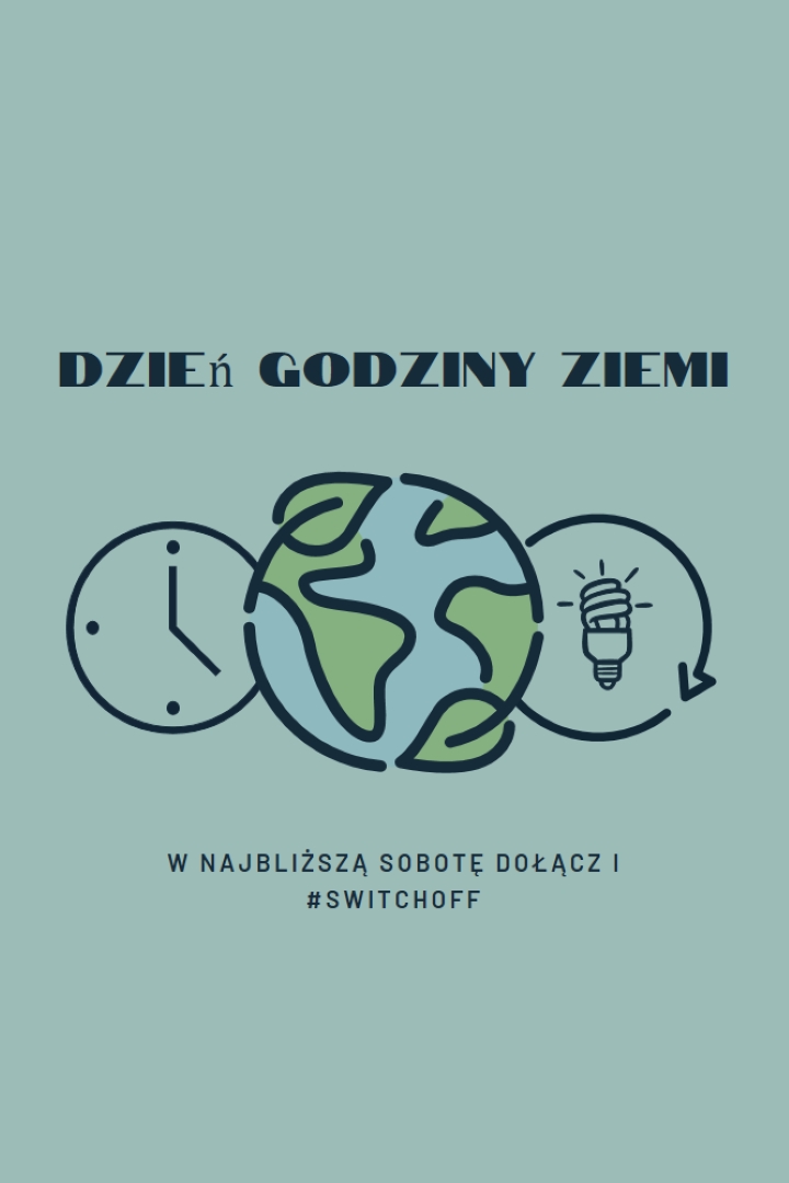 Brak godziny zasilania green modern-color-block