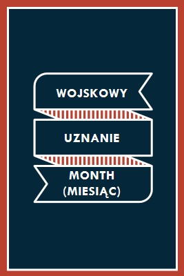 Obchody Miesiąca Aprecjacji Wojskowej blue modern-simple