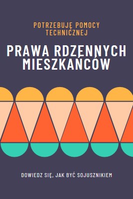 Wspieranie praw rdzennych mieszkańców blue modern-color-block