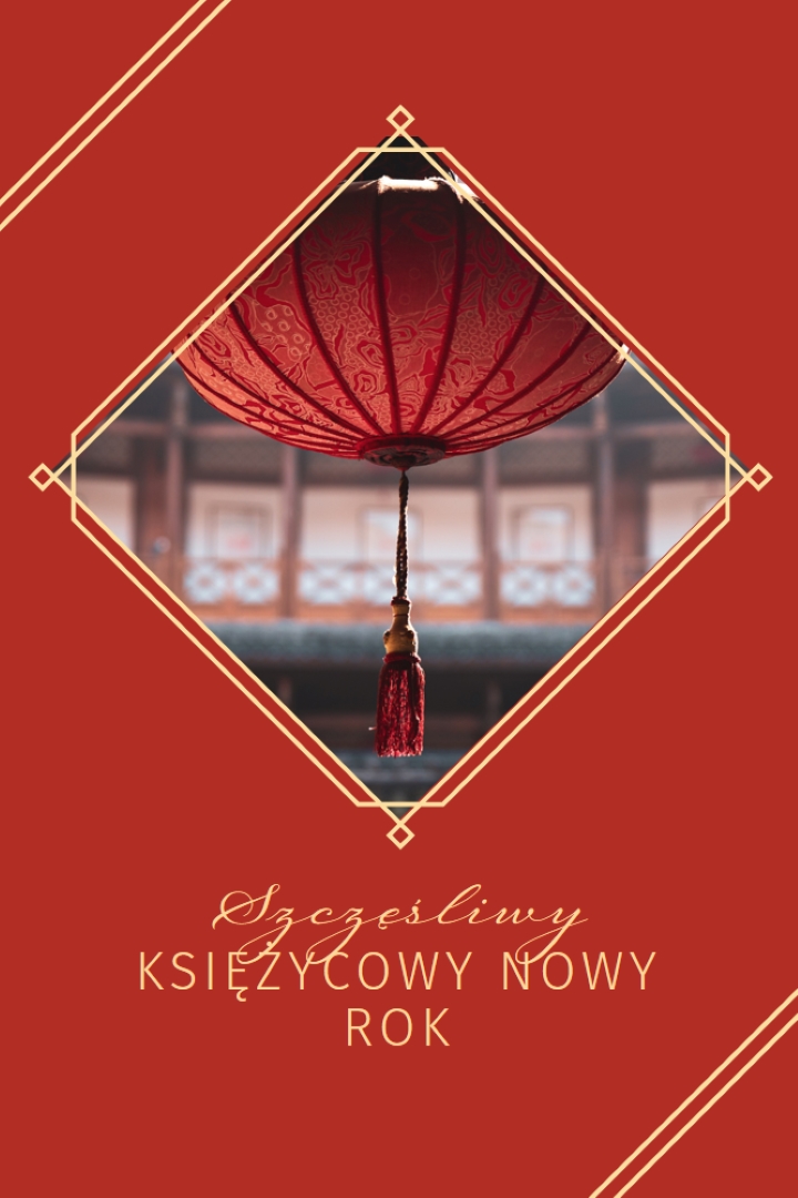 Obchody Księżycowego Nowego Roku red modern-simple