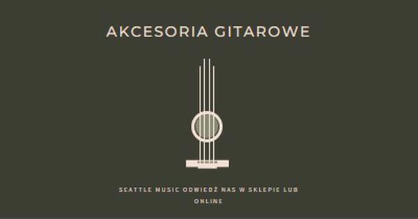 Akcesoria gitarowe brown modern-simple