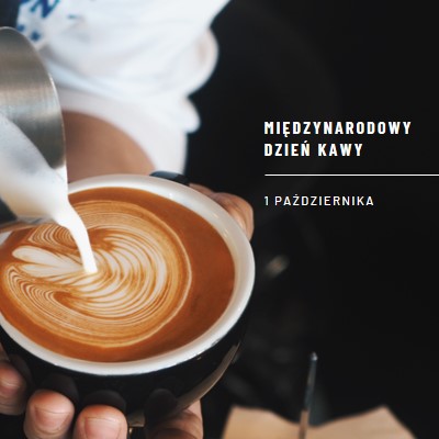 Międzynarodowy Dzień Kawy brown modern-simple