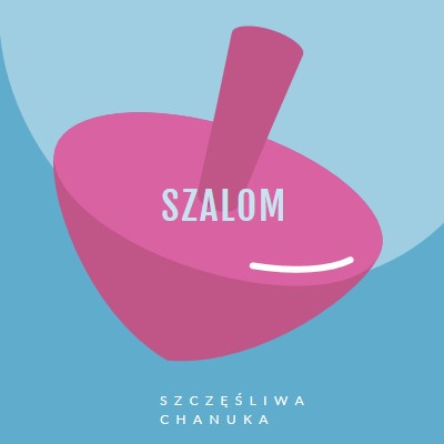 Szczęśliwa Chanuka blue modern-bold