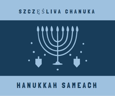 Błogosławieństwa Chanuka blue modern-simple