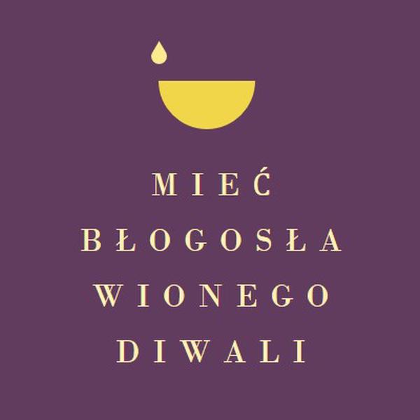 Błogosławieństwa Diwali purple modern-simple