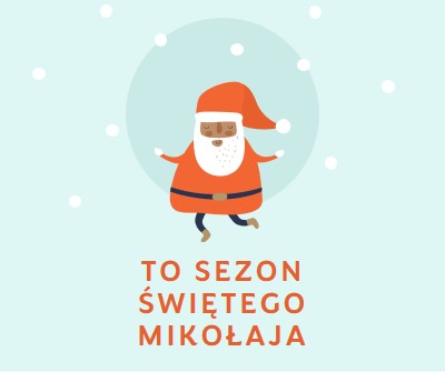 Jest sezon Świętego Mikołaja blue whimsical-color-block