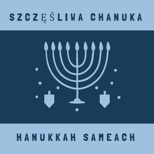 Błogosławieństwa Chanuka blue modern-simple