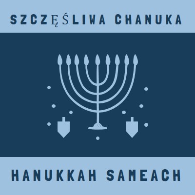 Błogosławieństwa Chanuka blue modern-simple