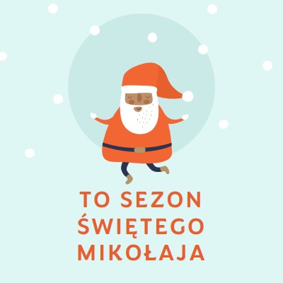 Jest sezon Świętego Mikołaja blue whimsical-color-block