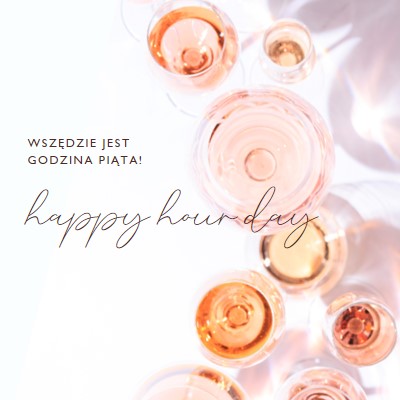 Godzina piąta happy hour white modern-simple