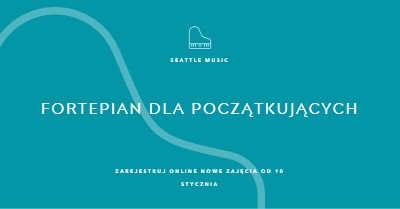 Zajęcia z gry na fortepianie blue modern-simple