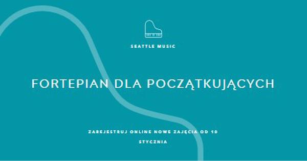 Zajęcia z gry na fortepianie blue modern-simple