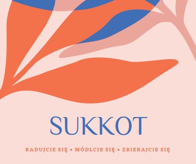 Radość to Sukkot pink organic-simple