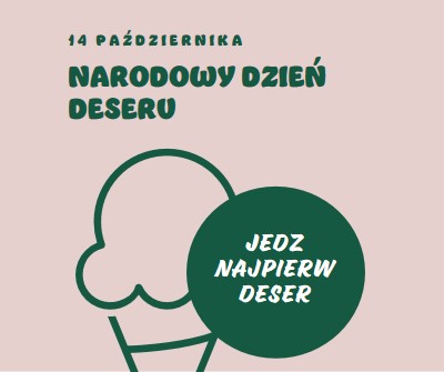 Narodowy Dzień Deseru pink vintage-retro