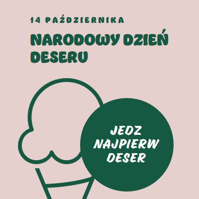 Narodowy Dzień Deseru pink vintage-retro