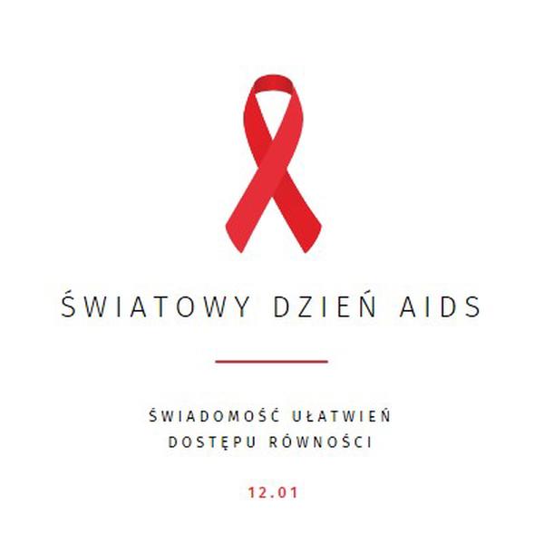 Podnoszenie świadomości na temat AIDS white modern-simple