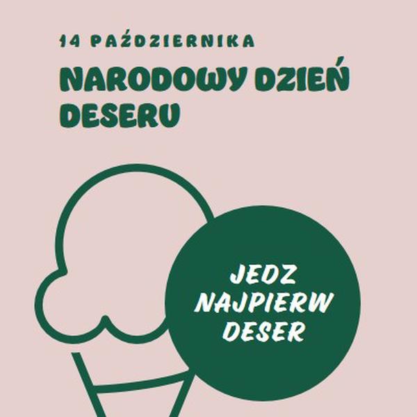 Narodowy Dzień Deseru pink vintage-retro