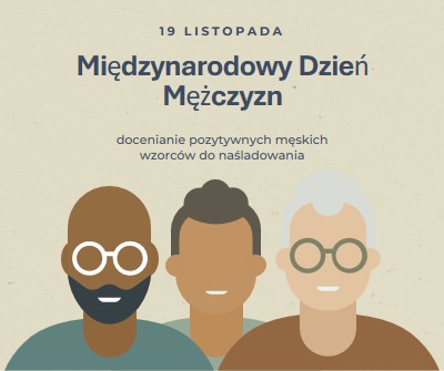 Międzynarodowy Dzień Mężczyzn gray modern-color-block