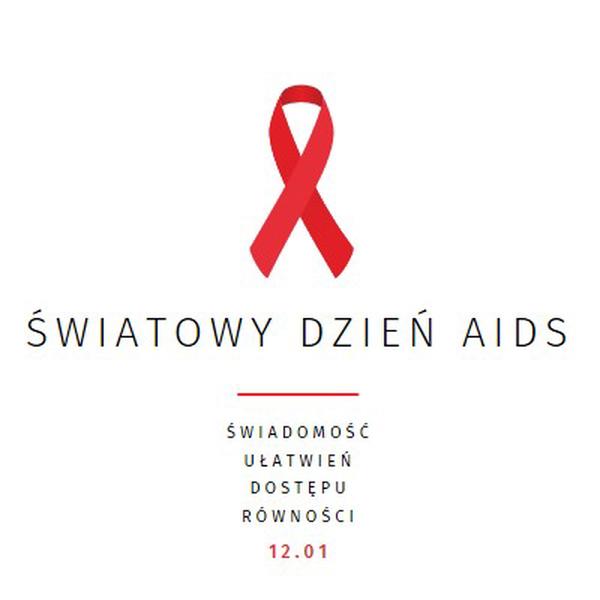 Podnoszenie świadomości na temat AIDS white modern-simple