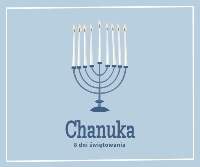 8 dni Chanuka blue organic-simple