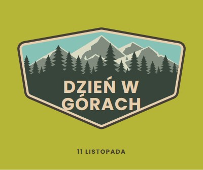 Czas wspinaczki green vintage-retro