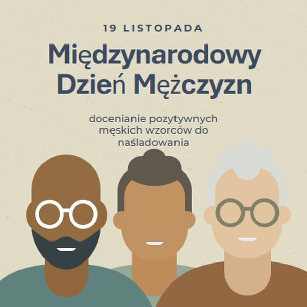 Międzynarodowy Dzień Mężczyzn gray modern-color-block