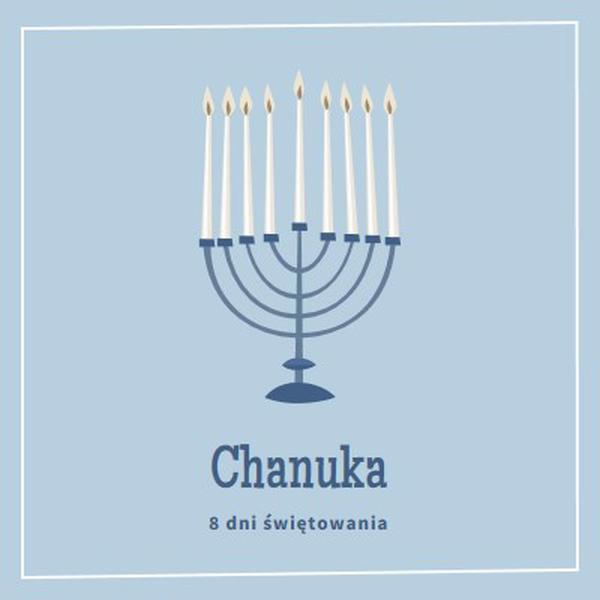 8 dni Chanuka blue organic-simple