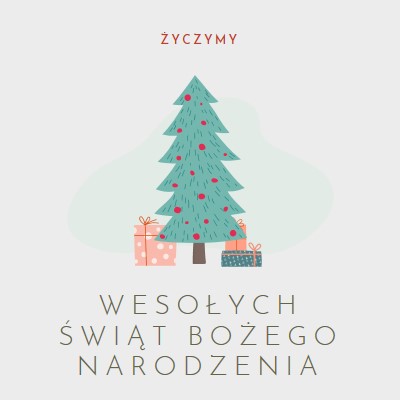 Życząc wesołych Świąt Bożego Narodzenia pink whimsical-color-block