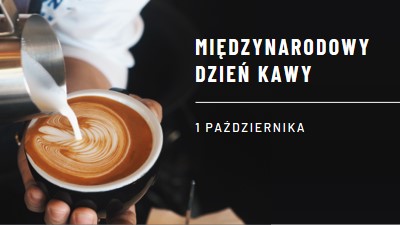 Międzynarodowy Dzień Kawy brown modern-simple