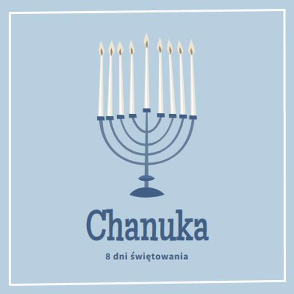 8 dni Chanuka blue organic-simple