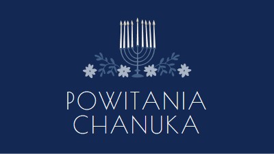 Pozdrowienia chanuka blue modern-simple