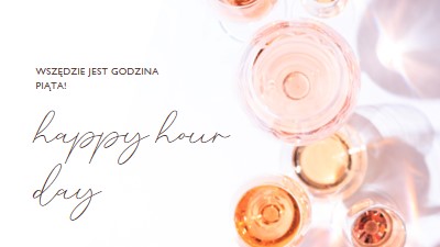 Godzina piąta happy hour white modern-simple