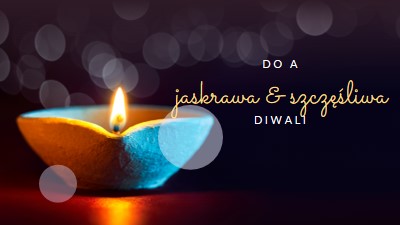 Do jasnego & szczęśliwy Diwali black modern-simple