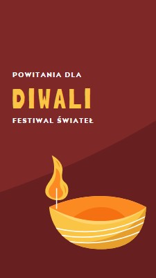 Pozdrowienia dla Diwali red whimsical-color-block